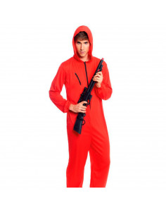 Disfraz atracador con capucha, fibra sintética, incluye mono, accesorios no incluidos, carnaval, halloween, cosplay, fiesta, adu