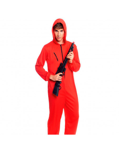 Disfraz atracador con capucha, fibra sintética, incluye mono, accesorios no incluidos, carnaval, halloween, cosplay, fiesta, adu