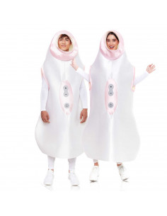 Disfraz succionador de color blanco para jóvenes y adultos para carnavales, halloween, fiesta de disfraces,celebraciones talla S