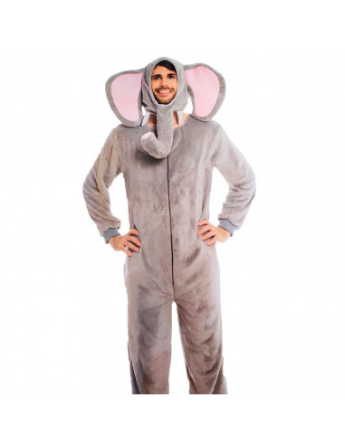 Disfraz de elefante para adultos y jovenes para carnavales, halloween, talla M, color gris