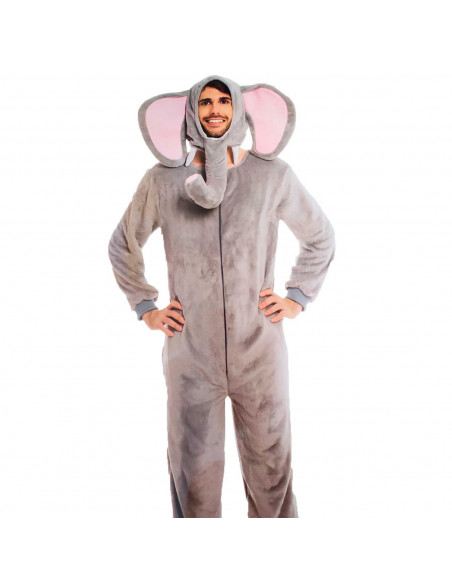 Disfraz de elefante para adultos y jovenes para carnavales, halloween, talla M, color gris