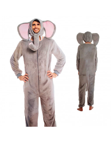 Disfraz de elefante para adultos y jovenes para carnavales, halloween, talla M, color gris