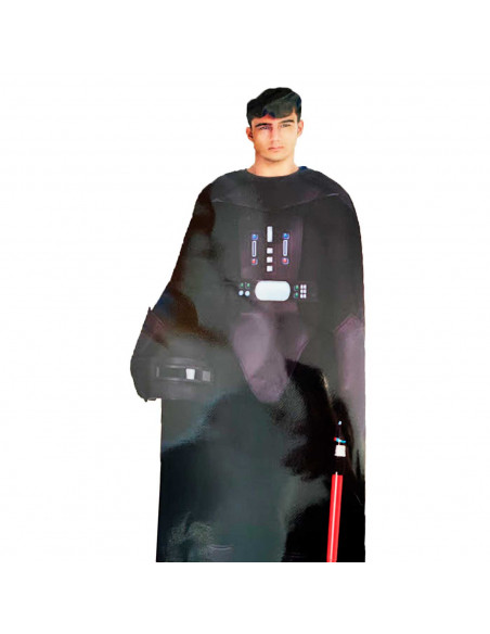 Disfraz caballero oscuro de color negro para jóvenes y adultos para carnaval, halloween, celebraciones, talla L.