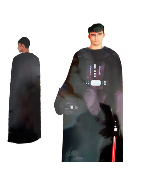 Disfraz caballero oscuro de color negro para jóvenes y adultos para carnaval, halloween, celebraciones, talla L.