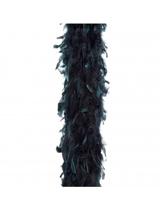 Boa de plumas de color negro para jóvenes y adultos, complemento para carnaval, halloween, fiestas, celebraciones. Longitud: 180 2