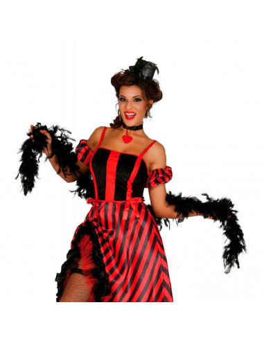 Boa de plumas de color negro para jóvenes y adultos, complemento para carnaval, halloween, fiestas, celebraciones. Longitud: 180