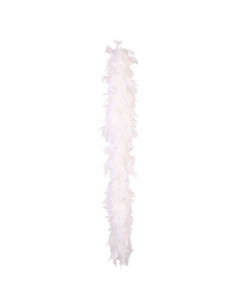 Boa de plumas de color blanco para jóvenes y adultos, complemento para carnaval, halloween, fiestas, celebraciones. Longitud: 18