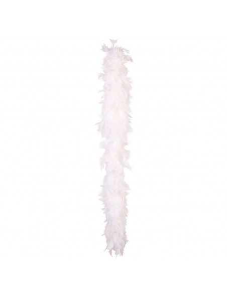 Boa de plumas de color blanco para jóvenes y adultos, complemento para carnaval, halloween, fiestas, celebraciones. Longitud: 18