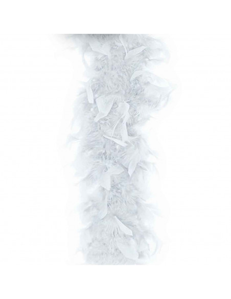 Boa de plumas de color blanco para jóvenes y adultos, complemento para carnaval, halloween, fiestas, celebraciones. Longitud: 18