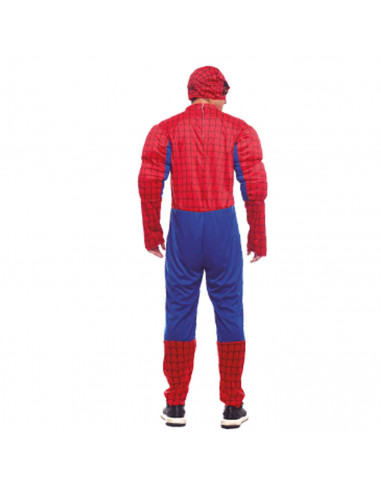 Disfraz de Spider héroe, fibra sintética, incluye mono y mascará, accesorios no incluidos, carnaval halloween, adulto, talla M