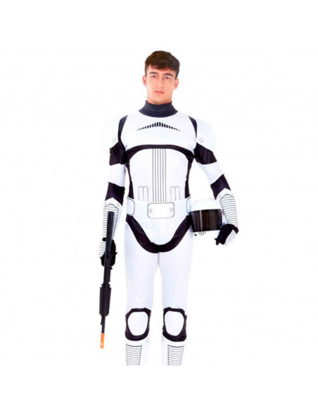 Disfraz soldado imperial de fibra sintética, incluye mono y mascará, accesorios no incluidos, carnaval halloween, adulto, talla