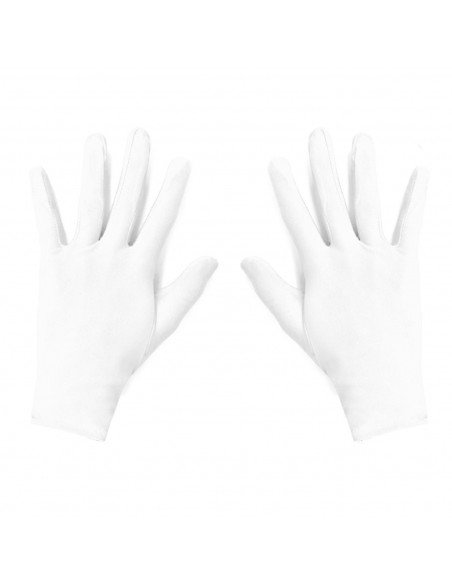 Tradineur - Guantes cortos de niños para disfraz, 100% poliéster, accesorio de carnaval, halloween, cosplay, fiestas, cumpleaños
