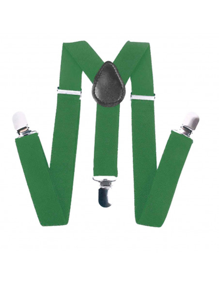 Tirantes de color verde para jóvenes y adulto, complementos para carnaval, halloween y celebraciones. 35,5 x 12 x 1 cm