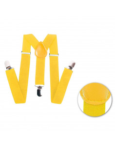 Tirantes de color amarillo para jóvenes y adulto, complementos para carnaval, halloween y celebraciones. 35,5 x 12 x 1 cm 2