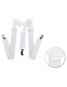 Tirantes de color blanco para jóvenes y adulto, complementos para carnaval, halloween y celebraciones. 35,5 x 12 x 1 cm 2