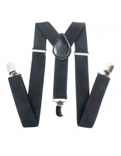 Tirantes de color negro para jóvenes y adulto, complementos para carnaval, halloween y celebraciones. 35,5 x 12 x 1 cm