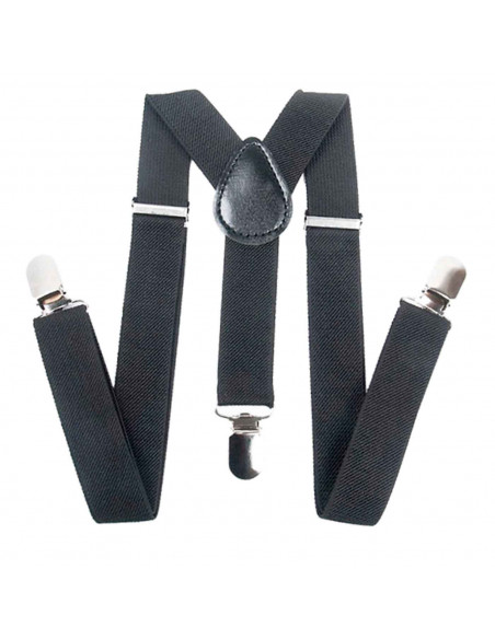 Tirantes de color negro para jóvenes y adulto, complementos para carnaval, halloween y celebraciones. 35,5 x 12 x 1 cm