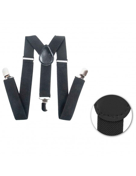 Tirantes de color negro para jóvenes y adulto, complementos para carnaval, halloween y celebraciones. 35,5 x 12 x 1 cm