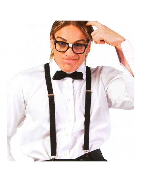 Tirantes de color negro para jóvenes y adulto, complementos para carnaval, halloween y celebraciones. 35,5 x 12 x 1 cm