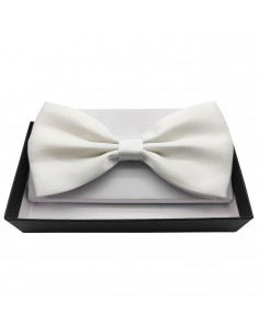 Pajarita de raso para disfraces, 100% poliéster, accesorio de carnaval, halloween, cosplay, fiestas, cumpleaños (Blanco, adulto, 2