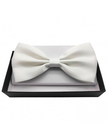 Pajarita de raso para disfraces, 100% poliéster, accesorio de carnaval, halloween, cosplay, fiestas, cumpleaños (Blanco, adulto,