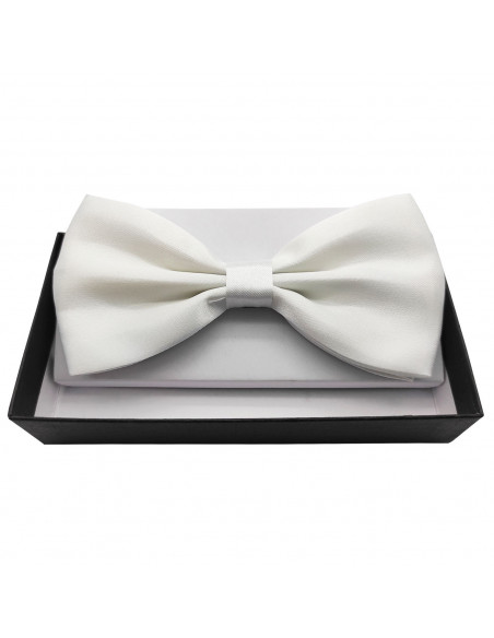 Pajarita de raso para disfraces, 100% poliéster, accesorio de carnaval, halloween, cosplay, fiestas, cumpleaños (Blanco, adulto,