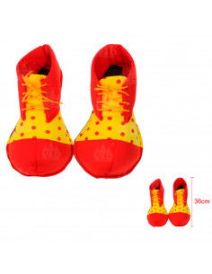 Zapatos de payaso con lunares, accesorios para disfraz, carnaval, halloween, cosplay, circo, fiestas, cumpleaños, adulto, talla 2