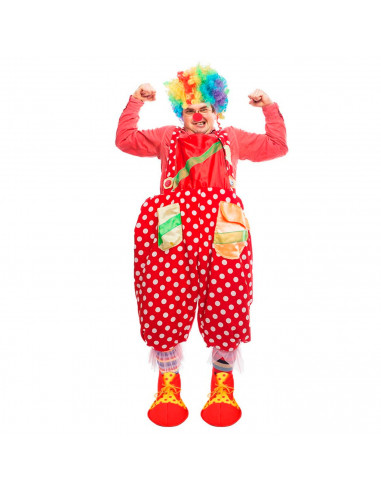 Zapatos de payaso con lunares, accesorios para disfraz, carnaval, halloween, cosplay, circo, fiestas, cumpleaños, adulto, talla