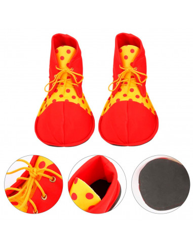 Zapatos de payaso con lunares, accesorios para disfraz, carnaval, halloween, cosplay, circo, fiestas, cumpleaños, adulto, talla
