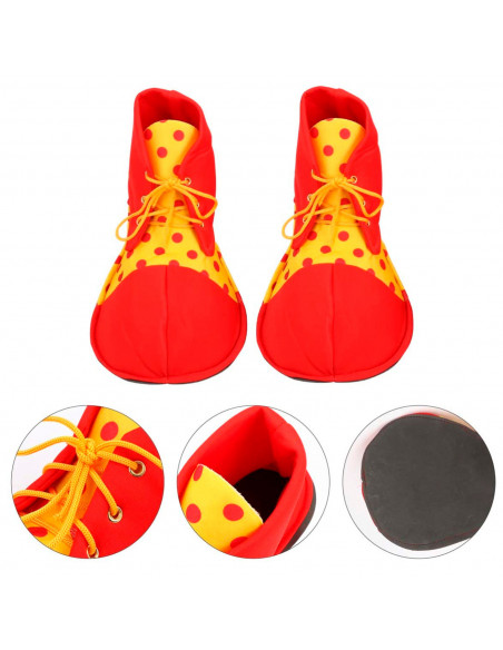 Zapatos de payaso con lunares, accesorios para disfraz, carnaval, halloween, cosplay, circo, fiestas, cumpleaños, adulto, talla