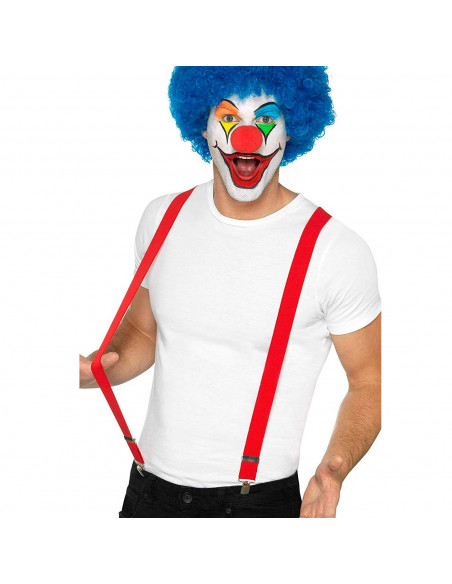 Tirantes poliéster, complemento para disfraz de payaso, mimo, trajes, carnaval, halloween, cosplay, fiesta, talla única, adulto,