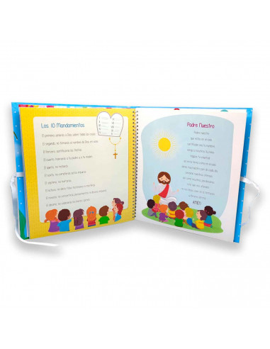 Libro para fotos Primera Comunion, Incluye espacio para colocar foto, detalles de la ceremonia, 7 hojas para dedicatorias entre