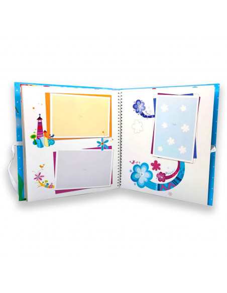 Libro para fotos Primera Comunion, Incluye espacio para colocar foto, detalles de la ceremonia, 7 hojas para dedicatorias entre