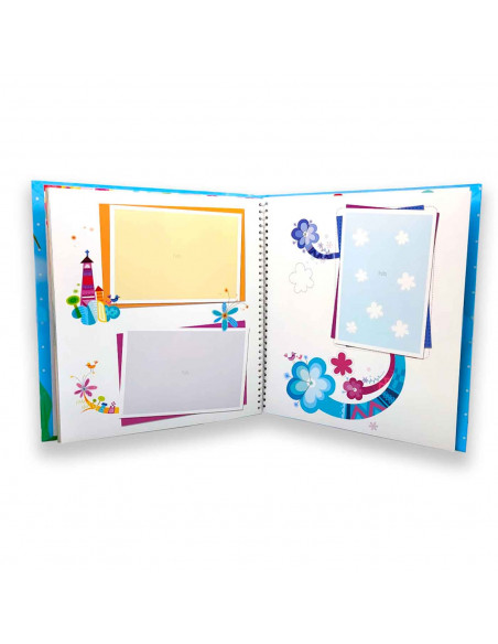 Libro para fotos Primera Comunion para niñas, Incluye espacio para colocar foto, detalles de la ceremonia, 7 hojas para dedicato