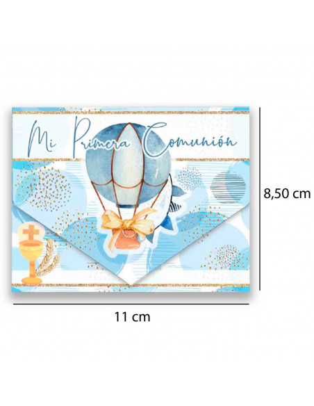 Postales color surtido para celebrar la primera comunion de los niños. Dia de los niños u otras celebraciones. 8,50 x 11 x 0,2 c