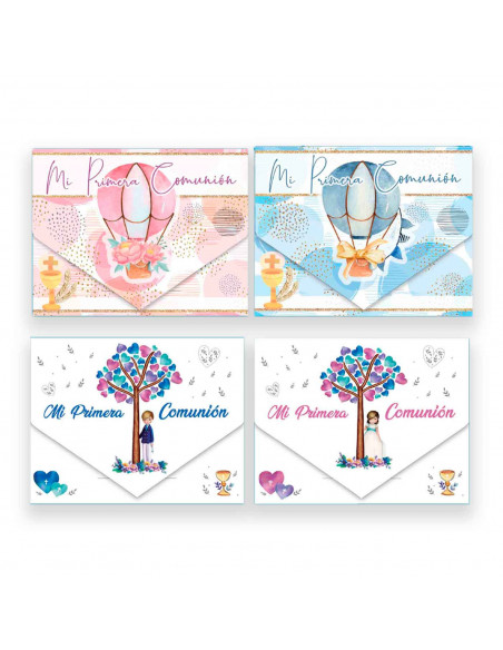 Postales color surtido para celebrar la primera comunion de los niños. Dia de los niños u otras celebraciones. 8,50 x 11 x 0,2 c