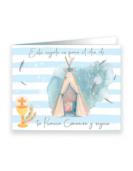 Tradineur - Billetero para celebrar la primera Comunión de los niños. Día del niño u otras celebraciones. 8,50 x 11 x 0,2 cm, di