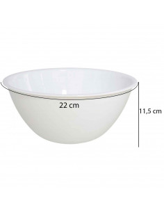 Ensaladera, cuenco de cristal, 213.5 cl. ensaladera, recipiente para palomitas, aperitivos, fruta, ligero y resistente. Color bl 2