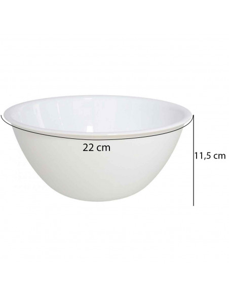 Ensaladera, cuenco de cristal, 213.5 cl. ensaladera, recipiente para palomitas, aperitivos, fruta, ligero y resistente. Color bl