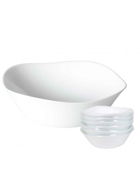 Ensaladera capacidad 1,8 L. ensaladera, recipiente para palomitas, aperitivos, fruta, ligero y resistente. Color blanco. Diametr