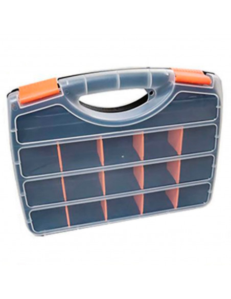 Tradineur - Maletín Organizador con asa y separadores N.º 26 - Fabricado en Plástico - Diversos Compartimentos - Almacenamiento