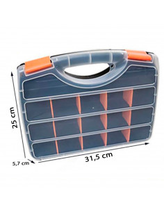 Tradineur - Maletín Organizador con asa y separadores N.º 26 - Fabricado en Plástico - Diversos Compartimentos - Almacenamiento 2