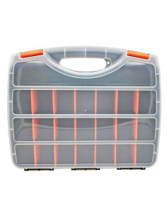 Tradineur - Maletín Organizador con asa y separadores N.º 27 - Fabricado en Plástico - 23 Compartimentos - Almacenamiento de her