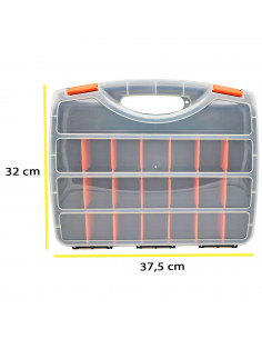 Tradineur - Maletín Organizador con asa y separadores N.º 27 - Fabricado en Plástico - 23 Compartimentos - Almacenamiento de her 2