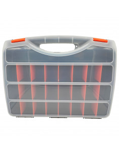 Tradineur - Maletín Organizador con asa y separadores N.º 28 - Fabricado en Plástico - 26 Compartimentos - Almacenamiento de her