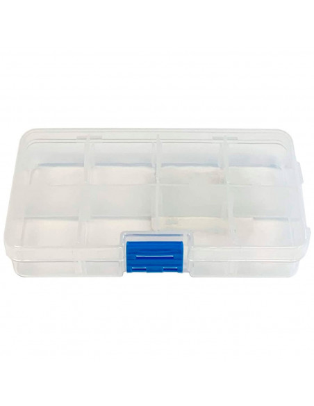 Caja organizadora multiusos nº 19 de plástico con separadores, 8 compartimentos, almacenaje de tornillos, tuercas, accesorios pe