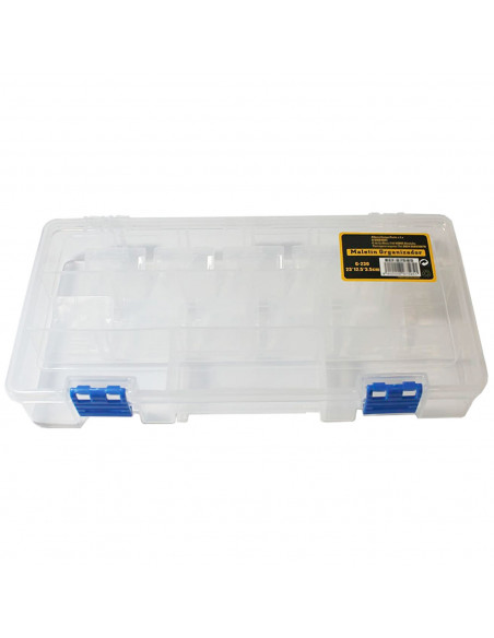 Caja organizadora multiusos nº 22 con separadores, plástico, 15 compartimentos, almacenaje de tornillos, tuercas, accesorios pes