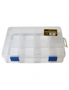 Caja organizadora multiusos nº 21 con separadores, 8 compartimentos, plástico, almacenaje de tornillos, tuercas, accesorios pesc