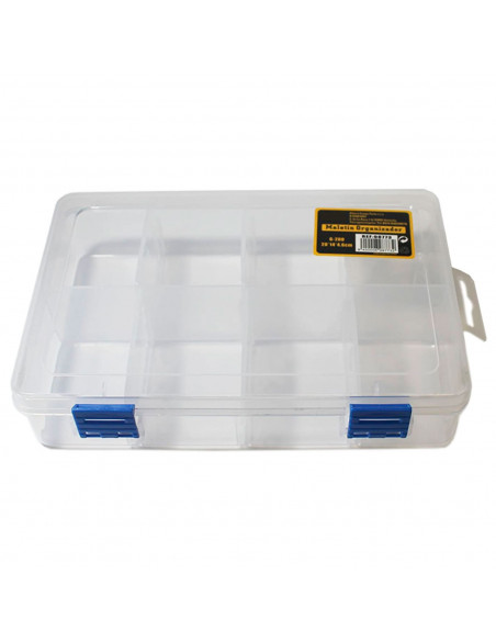 Caja organizadora multiusos nº 21 con separadores, 8 compartimentos, plástico, almacenaje de tornillos, tuercas, accesorios pesc