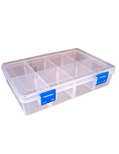 Caja organizadora multiusos nº 21 con separadores, 8 compartimentos, plástico, almacenaje de tornillos, tuercas, accesorios pesc